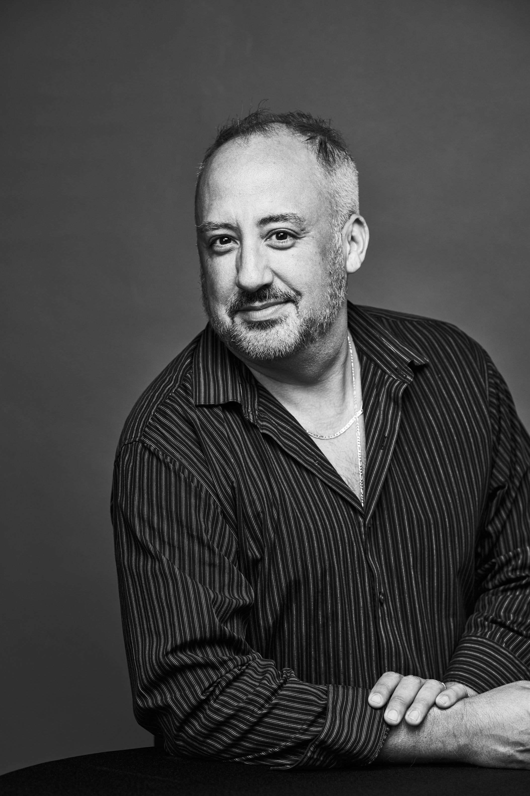 Studio JK portrait in black-and-white